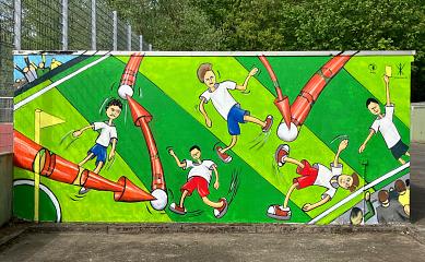 Fussballwand
